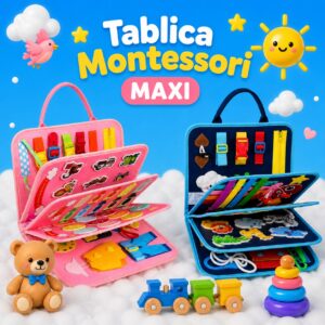 Tablica Sensoryczna Montessori MAXI - Zajmuje i Uspokaja