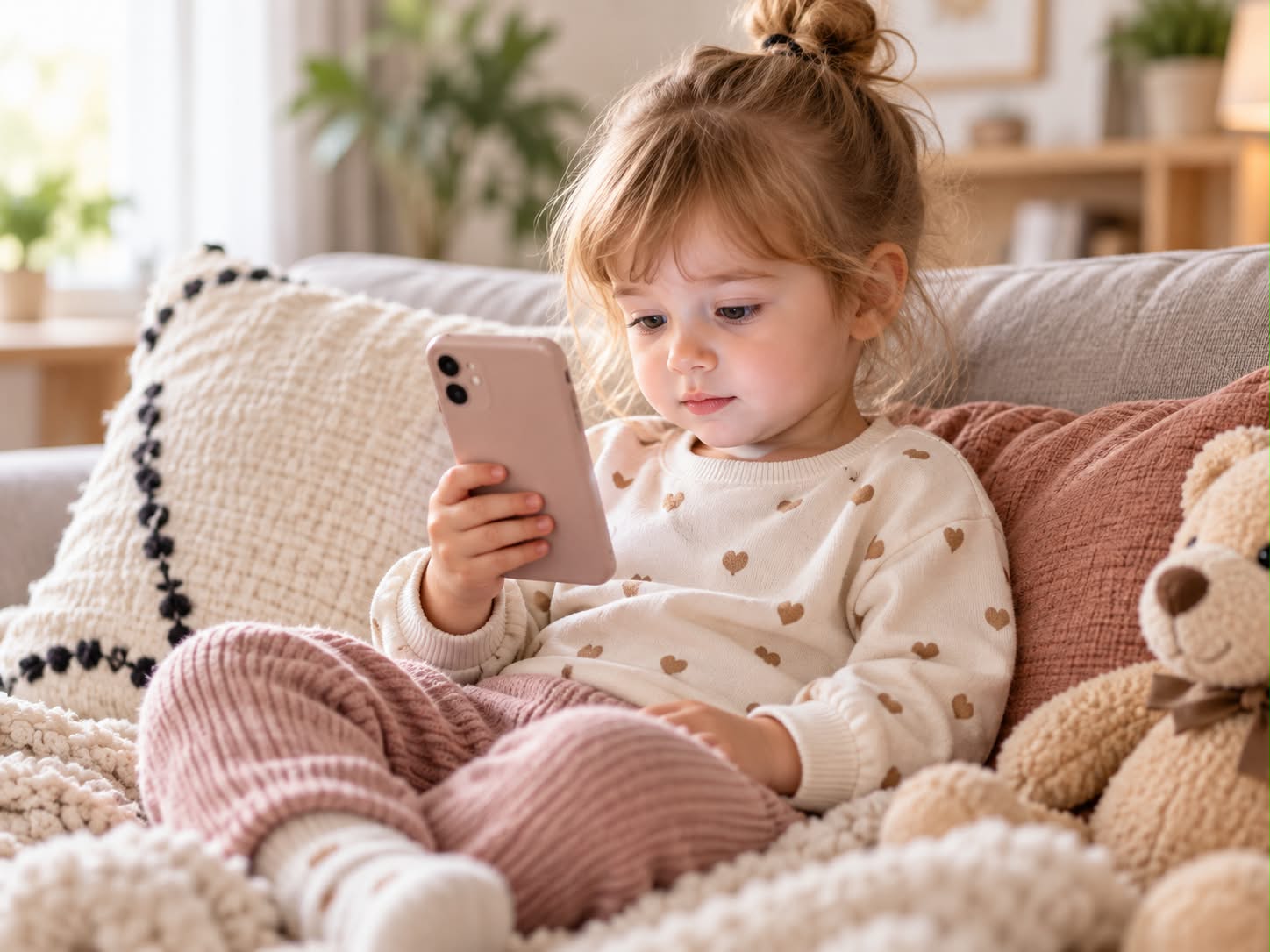 Dziecko korzystające z telefonu