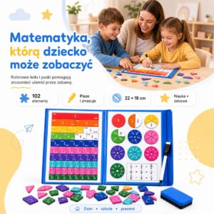 Magnetyczny Zestaw do Nauki Ułamków dla Dzieci
